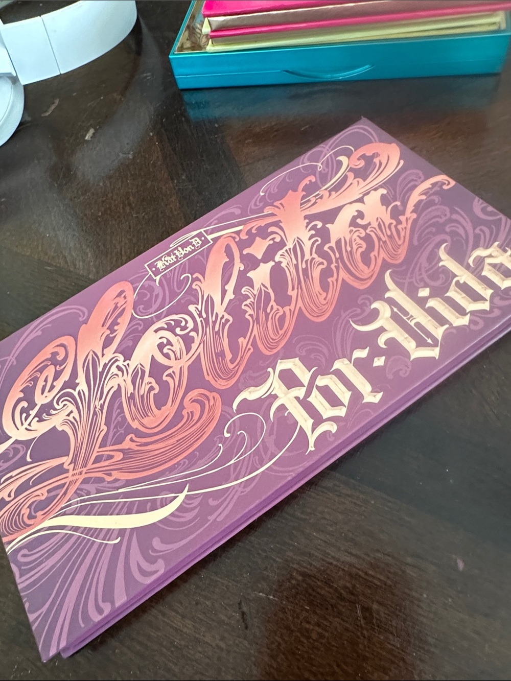 Kat Von D Eyeshadow Palette in Purple with Pink Script - Picture 3 of 5